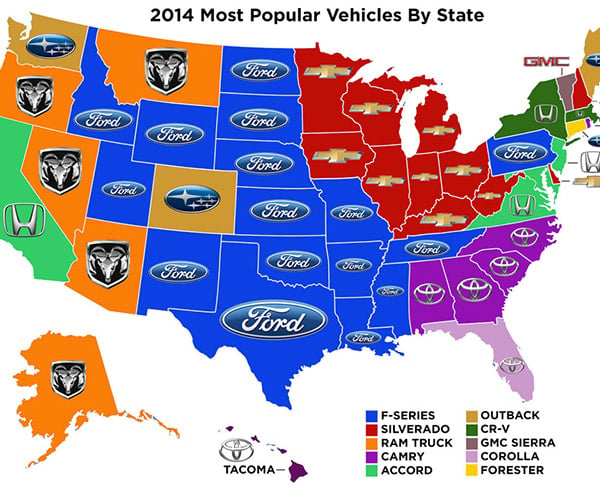 The Most Popular Vehicles by State Might Surprise You