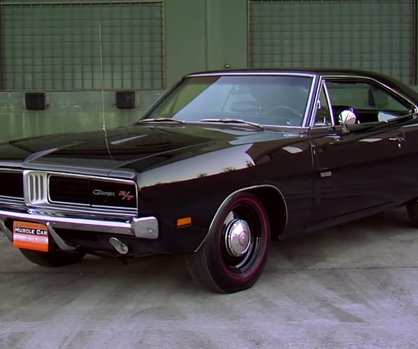 A Beautifully Murdered out 1969 Dodge Charger R/T