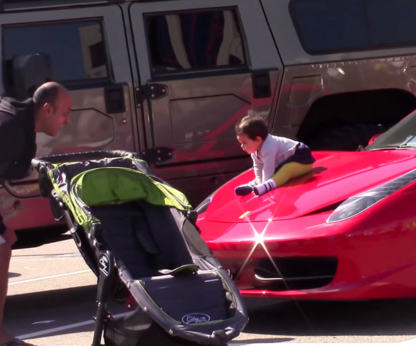 Idiots Put Their Babies on Strangers' Exotic Cars