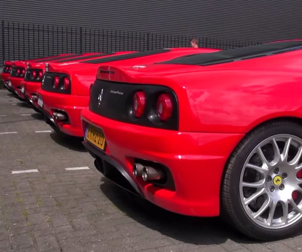 5 Ferrari Challenge Stradales Rev Their Engines