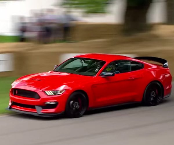 Ford Mustang GT350R Tears up Goodwood Hill Climb