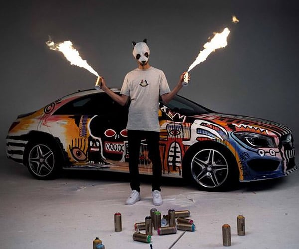 Rapper + Spray Paint + Mercedes = Rolling Art