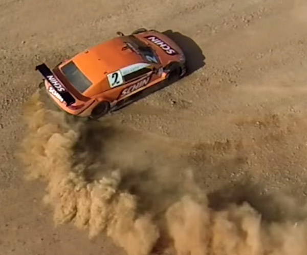 Brazilian Stock Cars Drive on Dirt Track