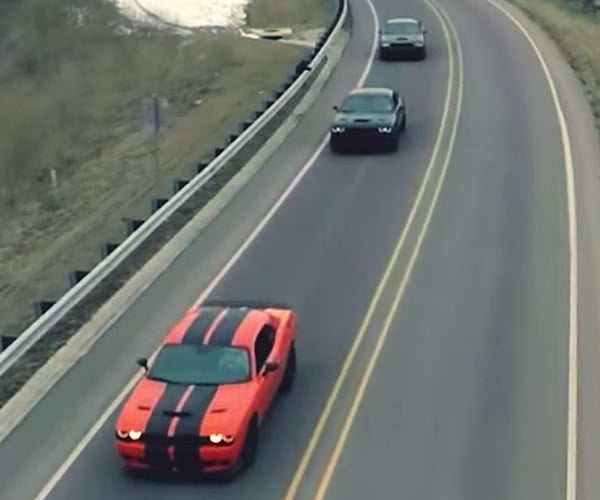A Trio of Hellcats Create a Muscle Car Ballet