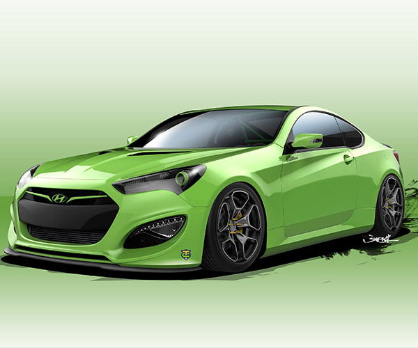 Hyundai Genesis TJIN Edition is a 500hp Green Meanie