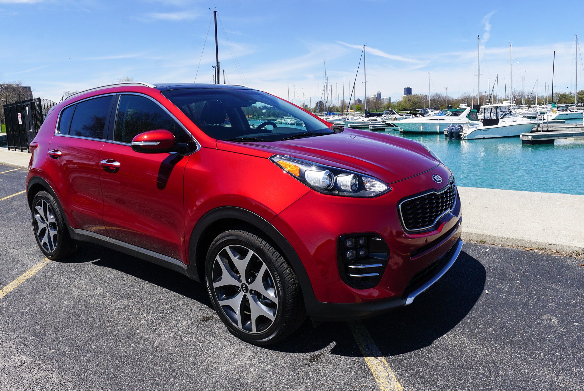 The Sportage I drove came in the front-wheel drive configuration ...