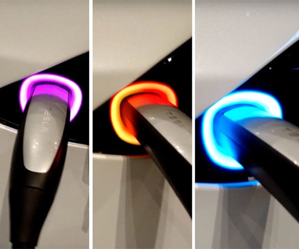 Tesla's Latest Easter Egg is a Rainbow Charge Port