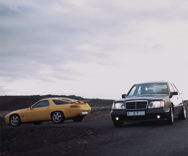 A V8 928 and E500 Look Ice Cold in Iceland