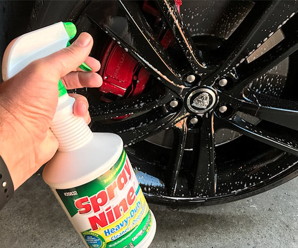 Spray Nine Gets Car Wheels Crazy Clean