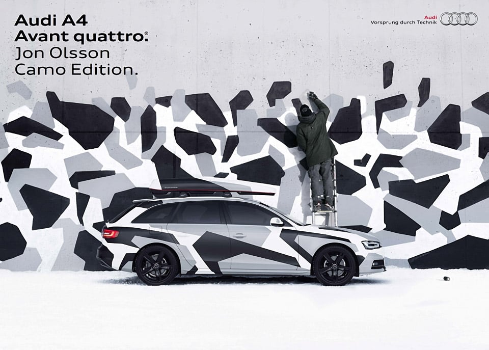 Lose Your Car in the Snow: Audi A4 Jon Olsson Camo