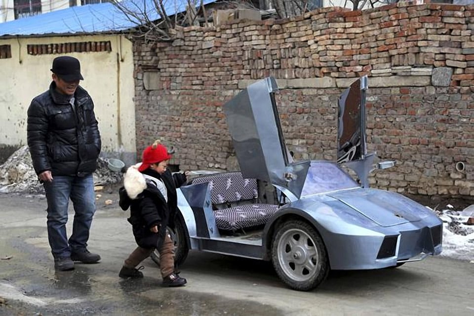 Grandfather Builds a Mini Lamborghini for Grandson