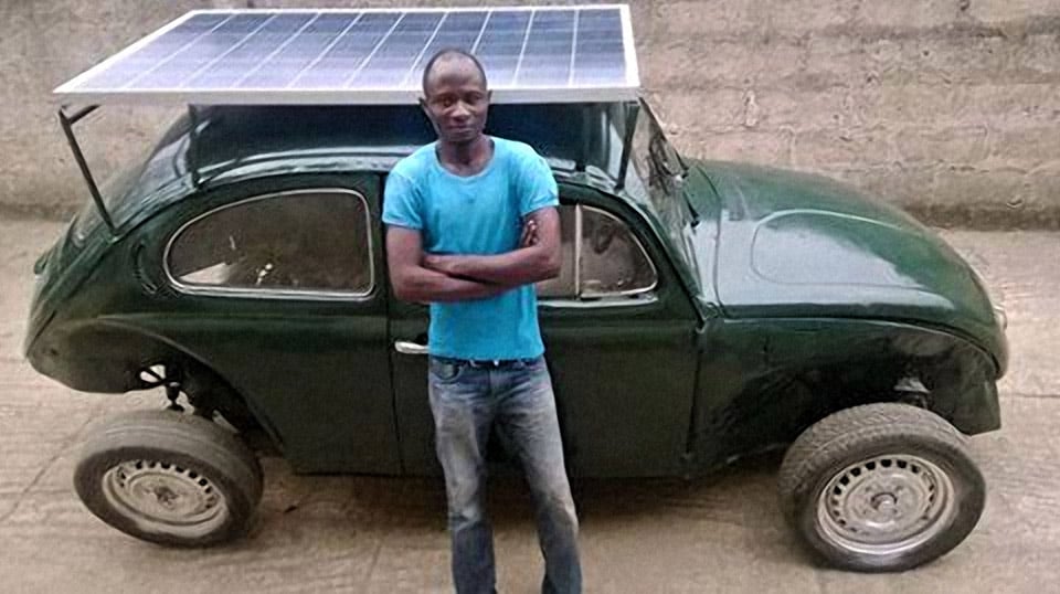 DIY Solar and Wind-Powered Electric VW Beetle