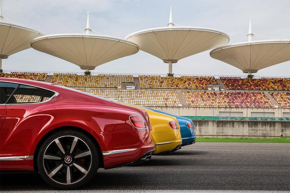 Awesome Car Pic: A Rainbow of Bentleys