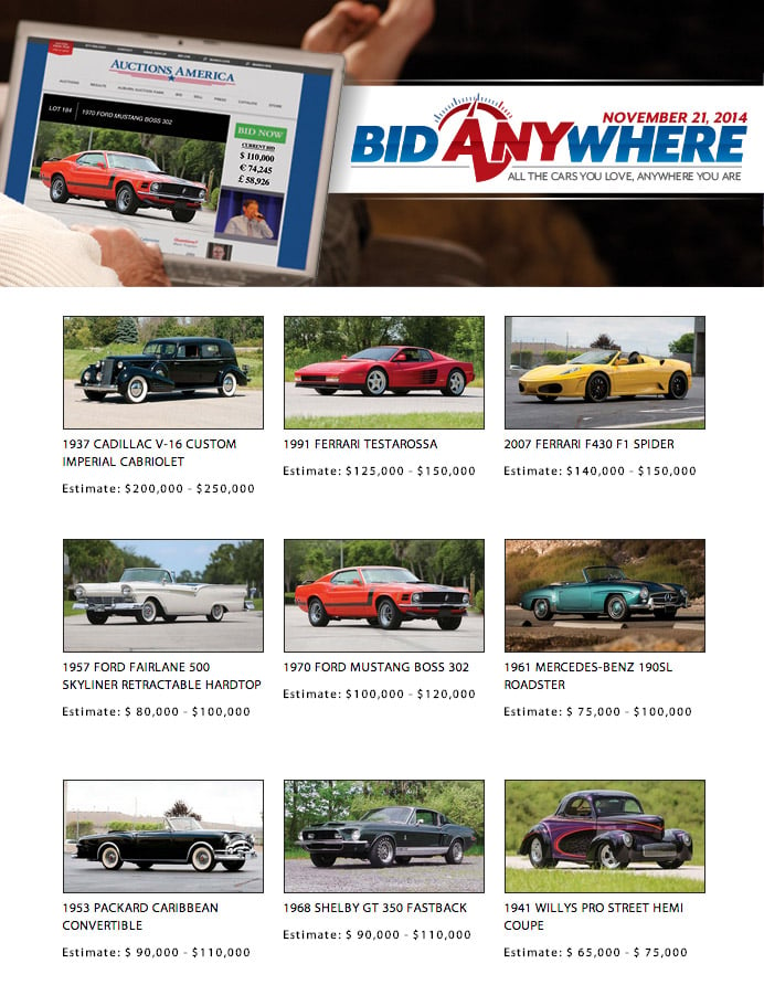 Auctions America’s Online Classic Car Auction