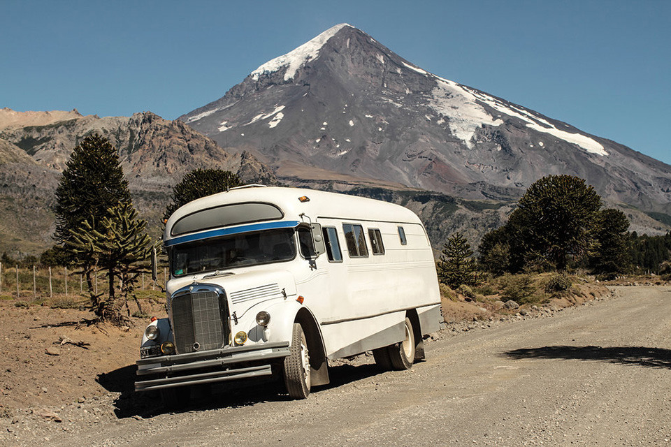 Explore South America in this 1966 Mercedes Bus