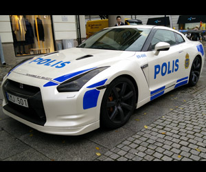 Nissan GT-R Fake Police Car Rolls into Sweden
