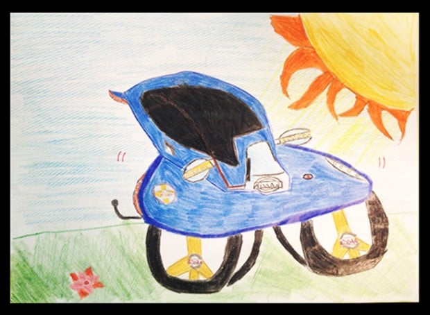 Car drawings made by kids become sketches produced by Nissan Des