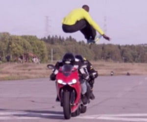 This Guy Jumped over Two 70 MPH Motorcycles