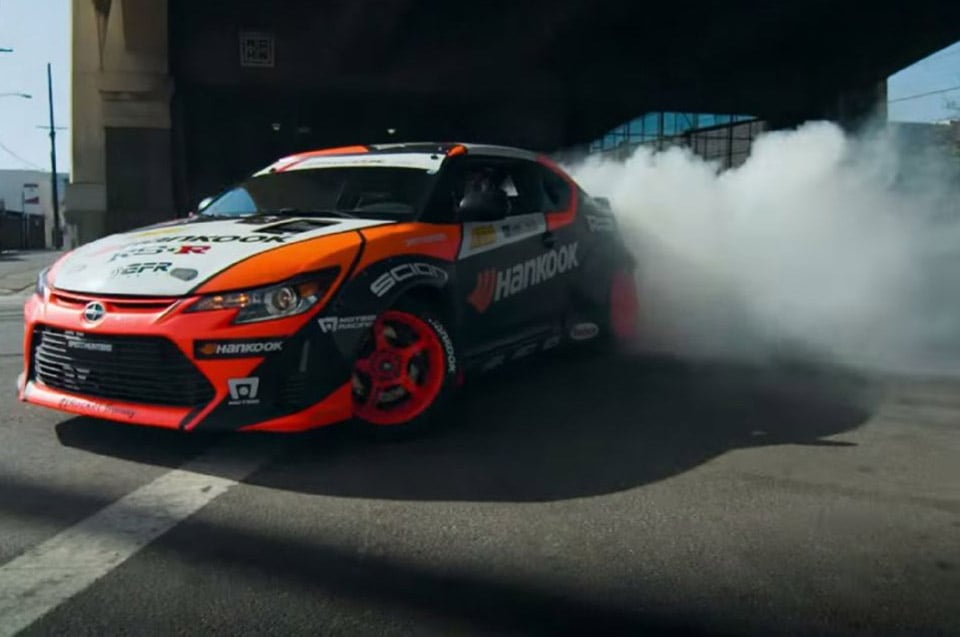 Scion tC RWD Drift Car Tears up LA Streets