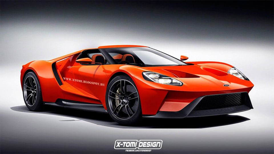 New Ford GT Rendered as a Spyder Concept