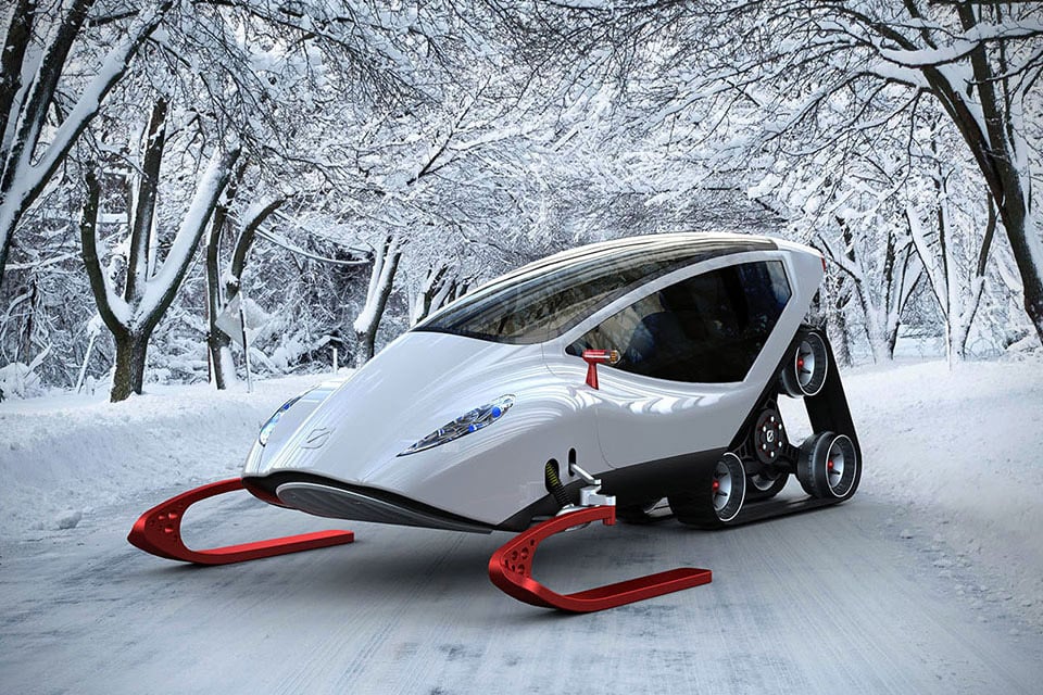 Snow Crawler Concept: A Snowmobile from the Future