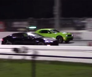 Hellcat and Tesla P85D Square off for Rematch