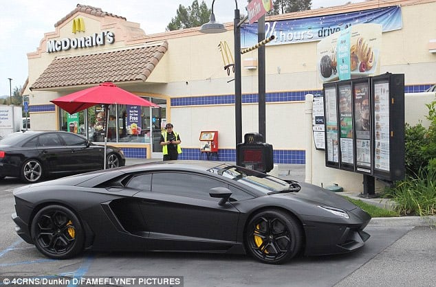 Kanye Hits the Drive-thru… in His Lambo