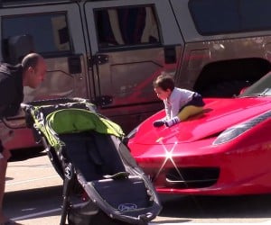 Idiots Put Their Babies on Strangers’ Exotic Cars