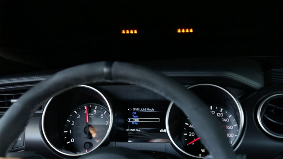 Shelby GT350 Gets an Awesome HUD Shift Light