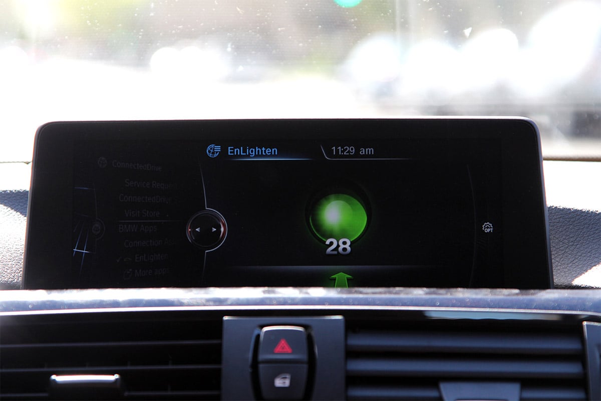 BMW EnLighten gives you a Stop Light Countdown