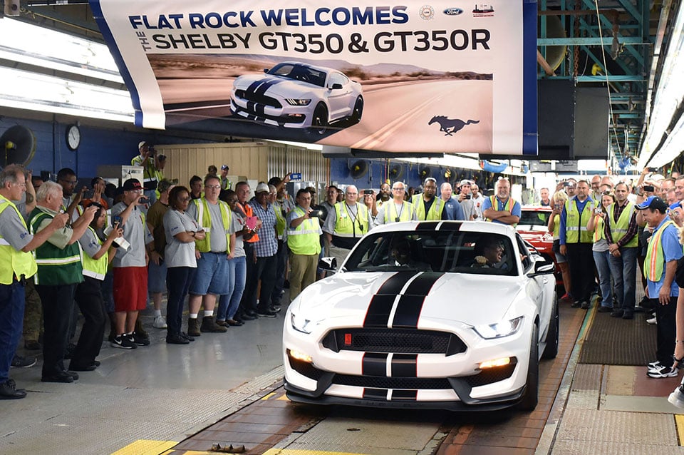 First Shelby GT350 Rolls off Assembly Line