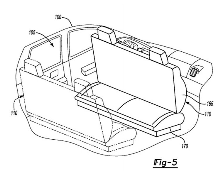 Ford Patent Shows Reconfigurable Seats for Autonomous Cars