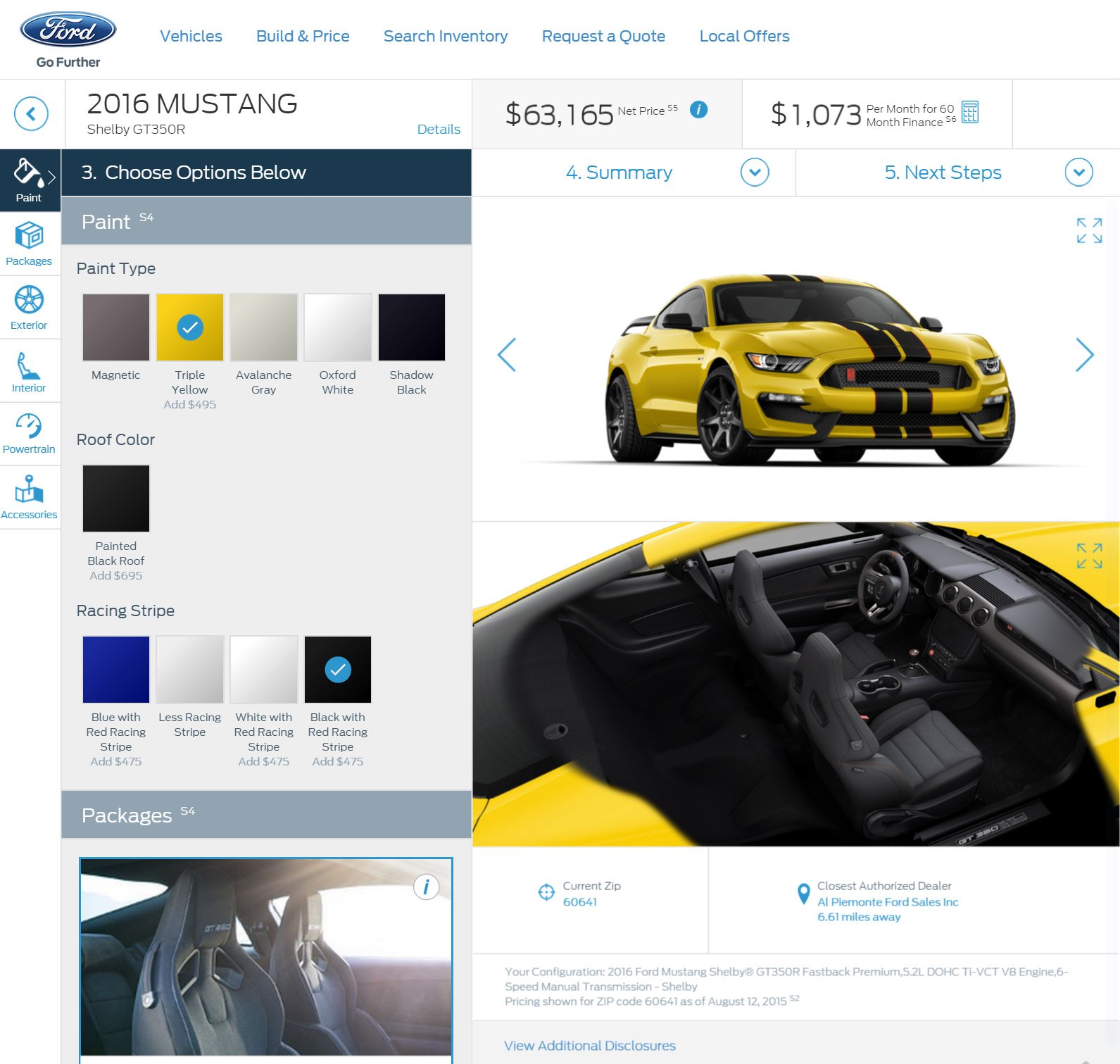 GT350 Configurator Goes Live, Reveals Pricing