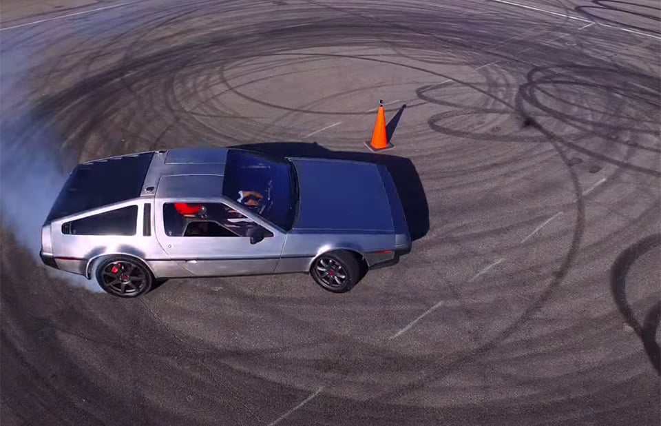 Autonomous DeLorean drives sideways to move forward