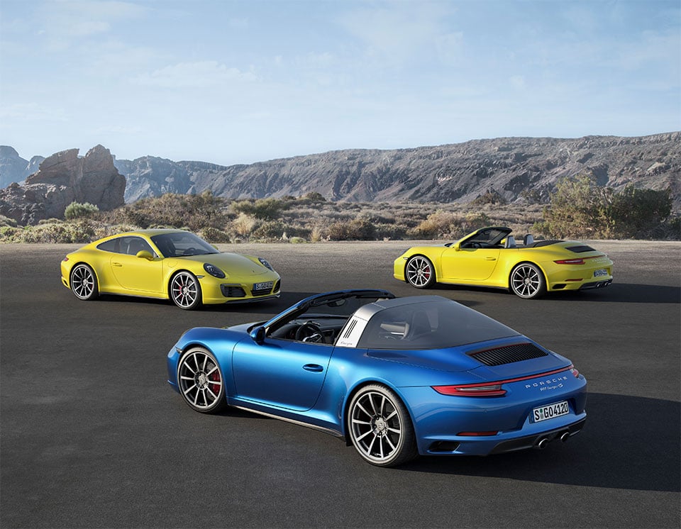 2017 Porsche 911 Carrera 4 and Targa 4 Pricing Announced