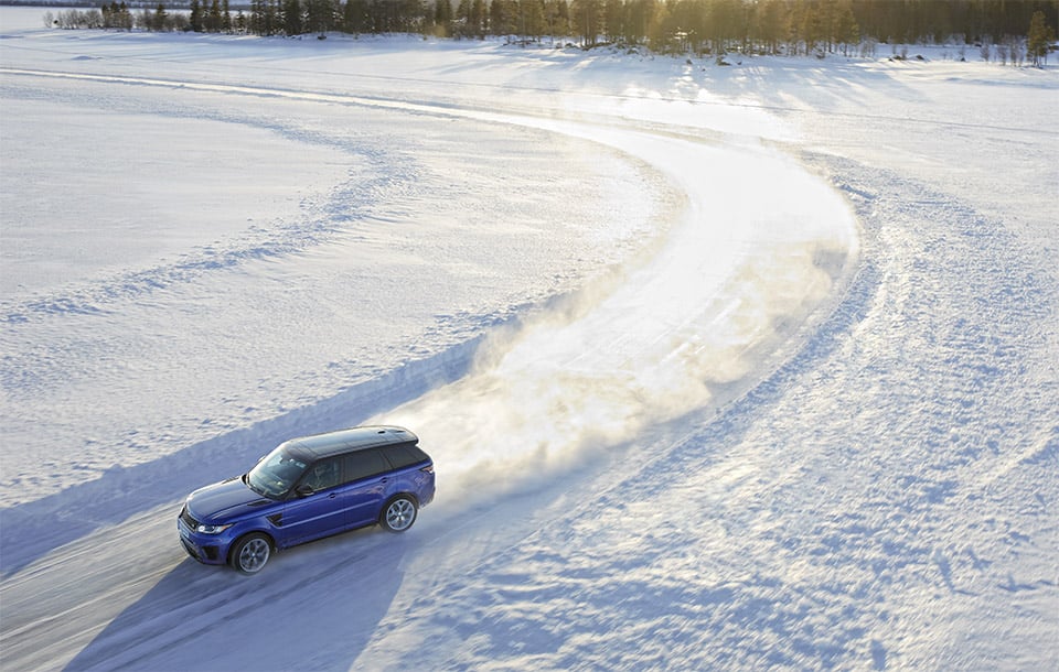 The Range Rover SVR Races Silverstone… on Ice