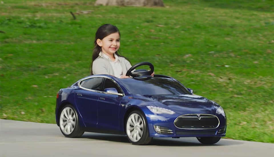 tesla kids ride on