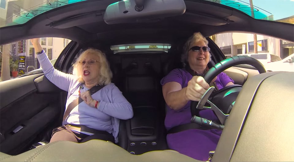 Two Grannies Cruise in a Lamborghini: Granborghini