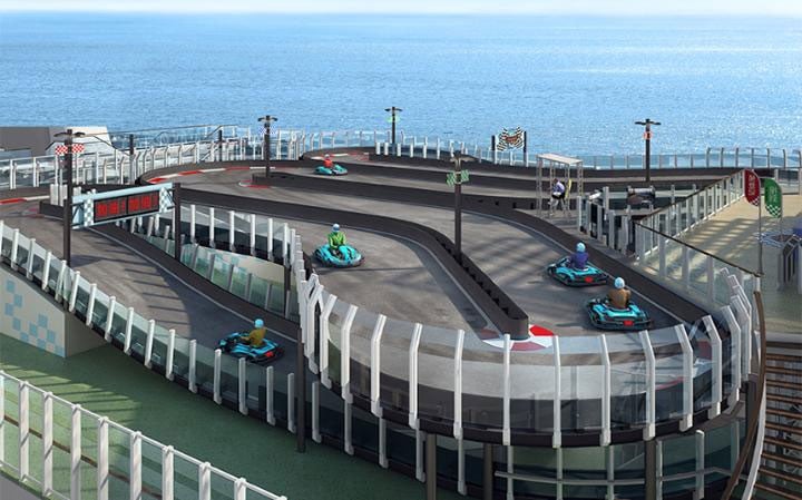 Cruise Ship Gets Go Kart Race Track