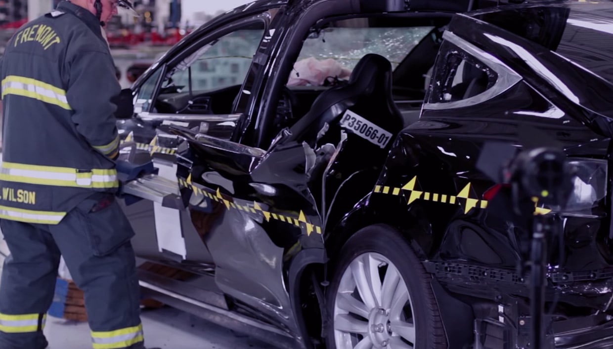 Watch a Tesla Model X Get Ripped Apart For a Good Cause