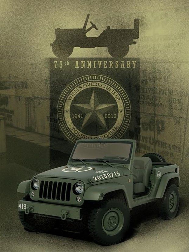 Jeep Wrangler 75th Salute Concept Looks Like the Original