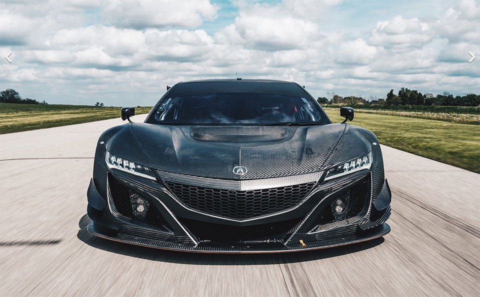 Acura NSX GT3 Looks Fantastic in Bare Carbon Fiber