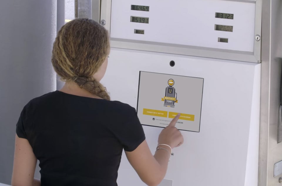 Chevy Makes Gas Pumps That Reward Positivity