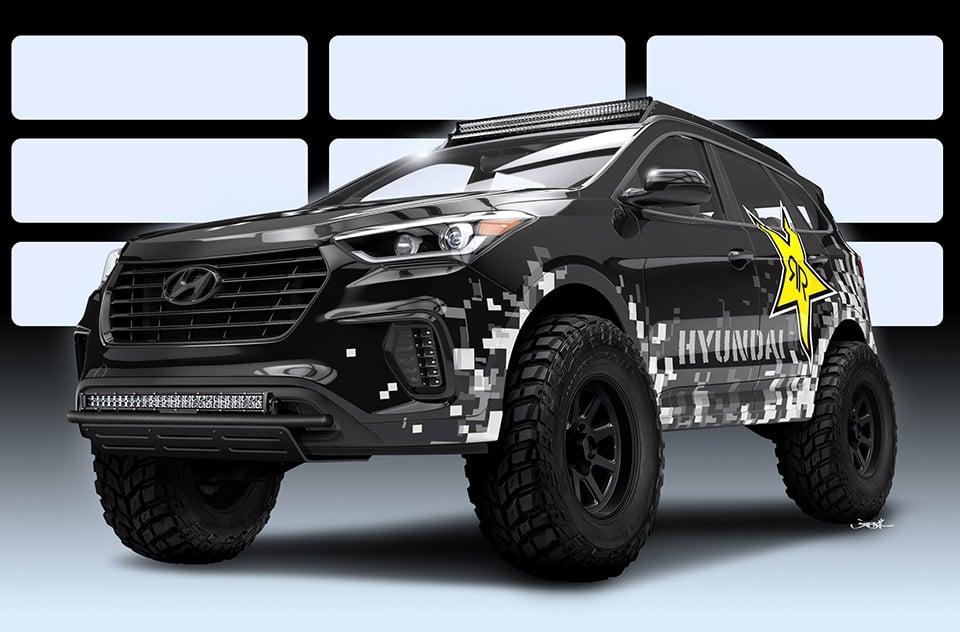 Hyundai Rockstar Santa Fe Concept Is on the Juice