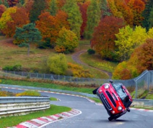 Mini Driver Does Nürburgring Lap on Two Wheels