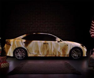 The LED-Covered Lexus LIT IS Yule Log