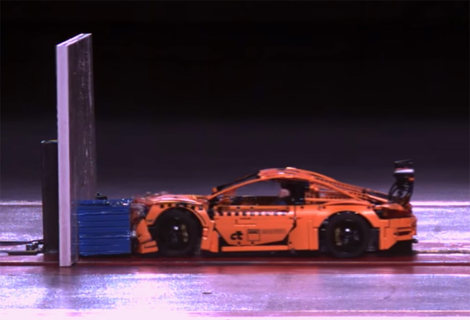 LEGO 911 GT3 Fails Crash Test Spectacularly