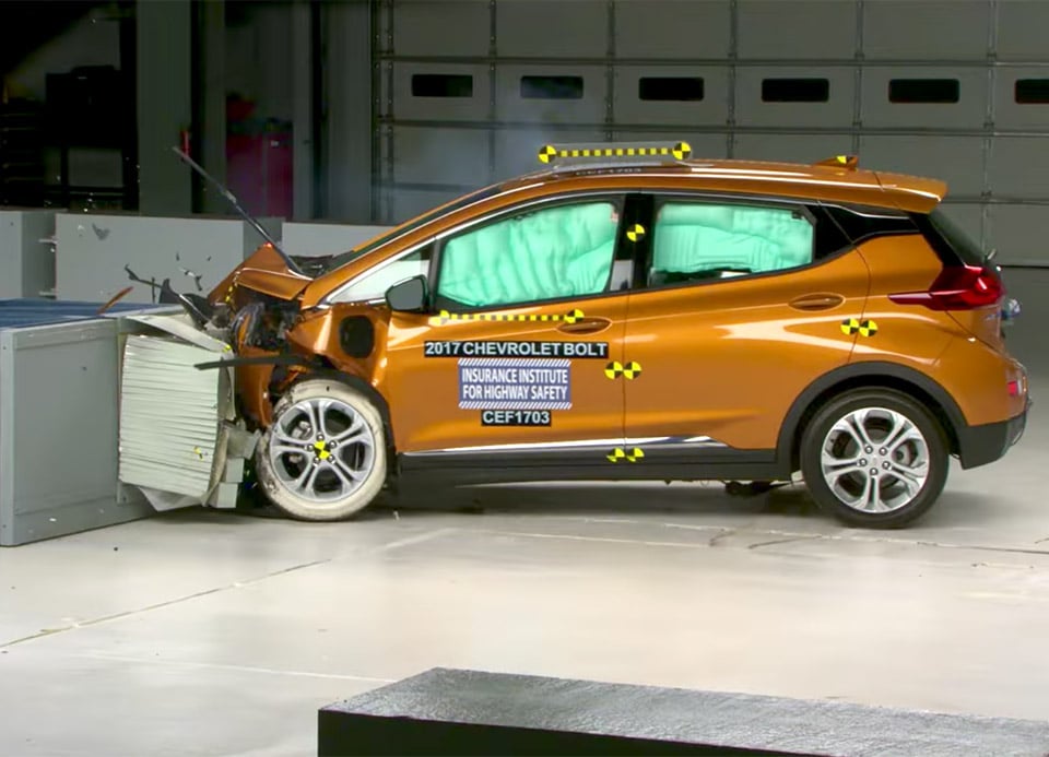 Watch the 2017 Chevy Bolt Earn IIHS Top Safety Pick