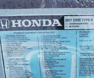 Honda Civic Type R Price Revealed by Window Sticker
