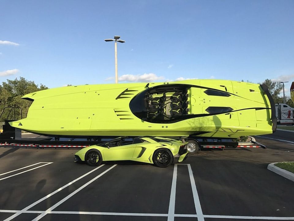 Lamborghini Aventador SV and Matching Lamboat for Sale